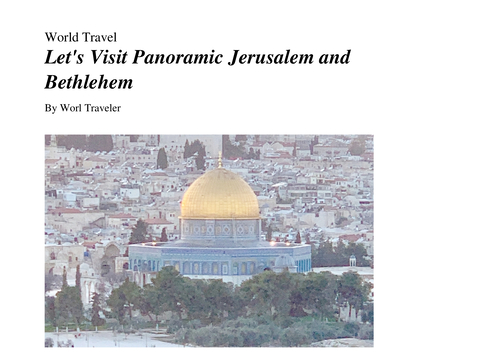 Cover of Let’s Visit Panoramic Jerusalem and Bethlehem