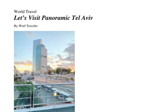 Cover of Let’s Visit Panoramic Tel Aviv